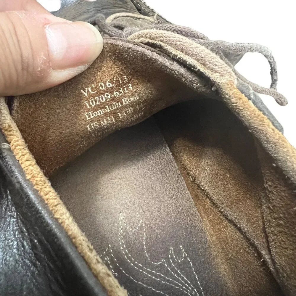 Olukai Mens Dark Brown Leather Honolulu Chukka Boots Lace Up Size 11